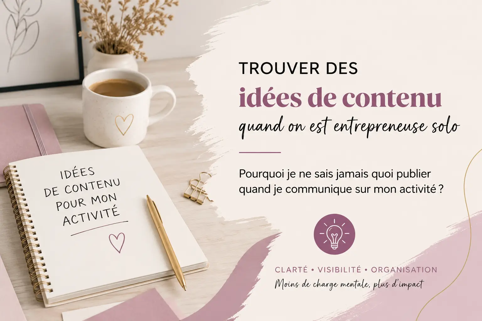 trouver des idées de contenu quand on est entrepreneuse solo